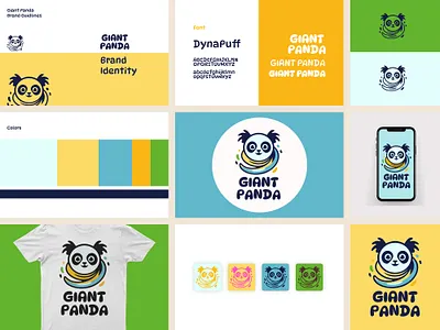 Giant Panda branding design graphic design illustration logo typography ui vector