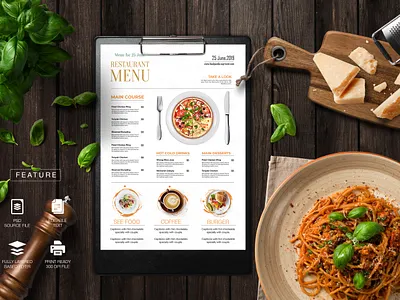 Restaurant Menu Design | Stylish & User-Friendly Layout food design