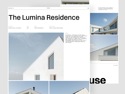 Project Detail — Modern Architecture Case Study Page agency architecture case study creative studio design detail framer landing minimal minimalist modern page portfolio project template ui web design webflow website