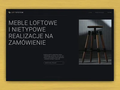 Loft System Website clean custom furniture framer furniture grid industrial interaction interior landing page loft loft furniture minimal scroll strict typography ui web design website