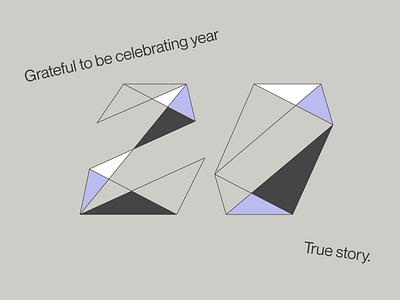 20th Anniversary. True story. branding graphic design typography