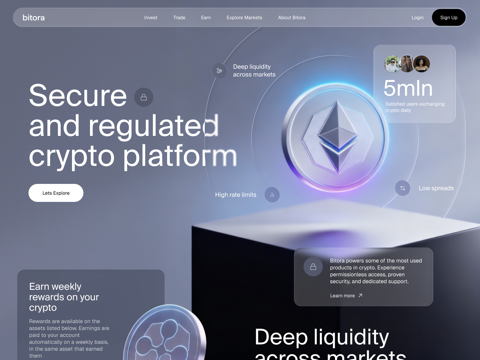 Bitora – Secure and Regulated Crypto Platform by Rafał Staromłyński on  Dribbble
