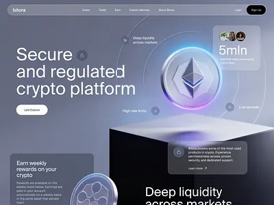Bitora – Secure and Regulated Crypto Platform blockchain clean crypto branding ui