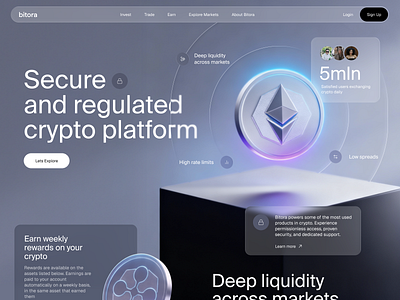 Bitora – Secure and Regulated Crypto Platform blockchain clean crypto branding ui
