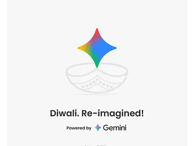 Diwali + Gemini Ai - Creative Poster ai art diwali gemin ai illustration logo madansingh minimal poster visual design