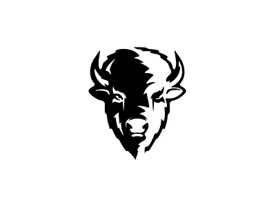 Buffalo Head Logo Design buffalo buffalo head graphic design logo minimalist modern