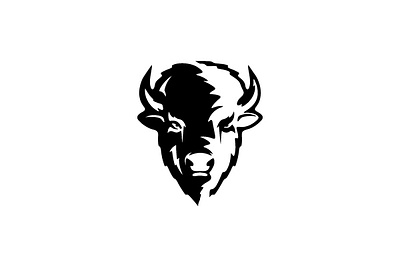 Buffalo Head Logo Design buffalo buffalo head graphic design logo minimalist modern