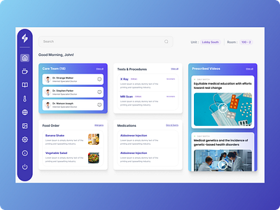 Healthcare UI for Tablets - Light Mode tablet ui ui design