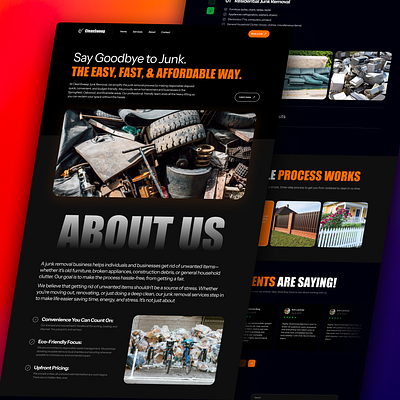 CleanSweep Website Design cleaning junk desgin junk web junk website junk yard junk yard website landing page design landingpage ui uiux user interface userinterface ux uxdesign uz web design webdesign websitedesign
