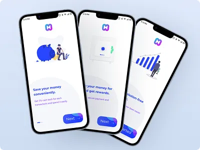 Mobile UI for Finance App Onboarding finance app mobile ui nboarding ui