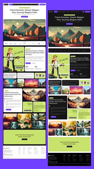 Travelasis – Modern Travel Website UI/UX Design landing page travale agency ui