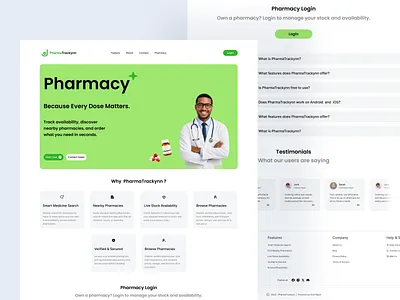 Pharmacy Landing Page ui