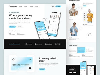 SAAS - Finance Landing Page b2b bank finance financial fintech framer funds homepage landing page money payment platform saas startup ui w wallet web web design website