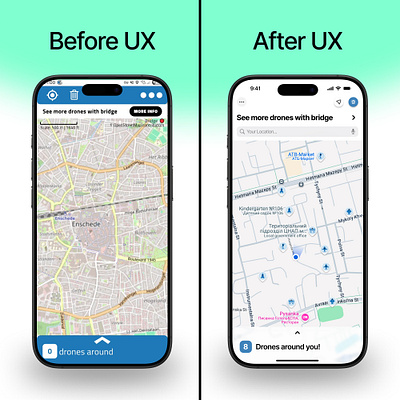 DronScout App UI/UX Redesign app design appdesign drone app drone monitor app home map setting page ui uiux user interface userinterface ux uxdesign