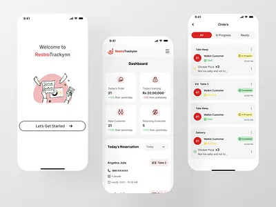 Restaurant Management System-Mobile App ui