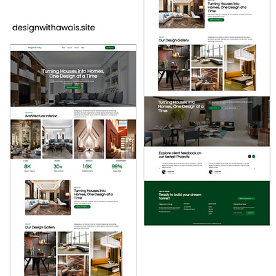 Modern Interior Design Website Concept 3d animation branding design graphic design illustration logo motion graphics ui web development website website design wordpress wordpress website