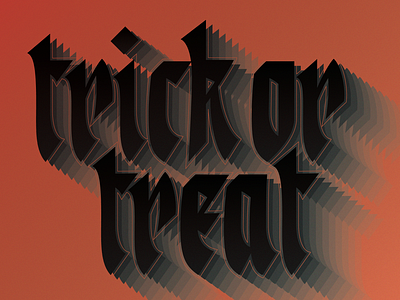 Trick or treat custom font font design halloween lettering merch design typography vintage lettering