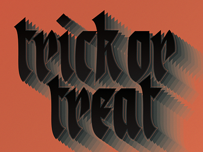 Trick or treat custom font font design halloween lettering merch design typography vintage lettering