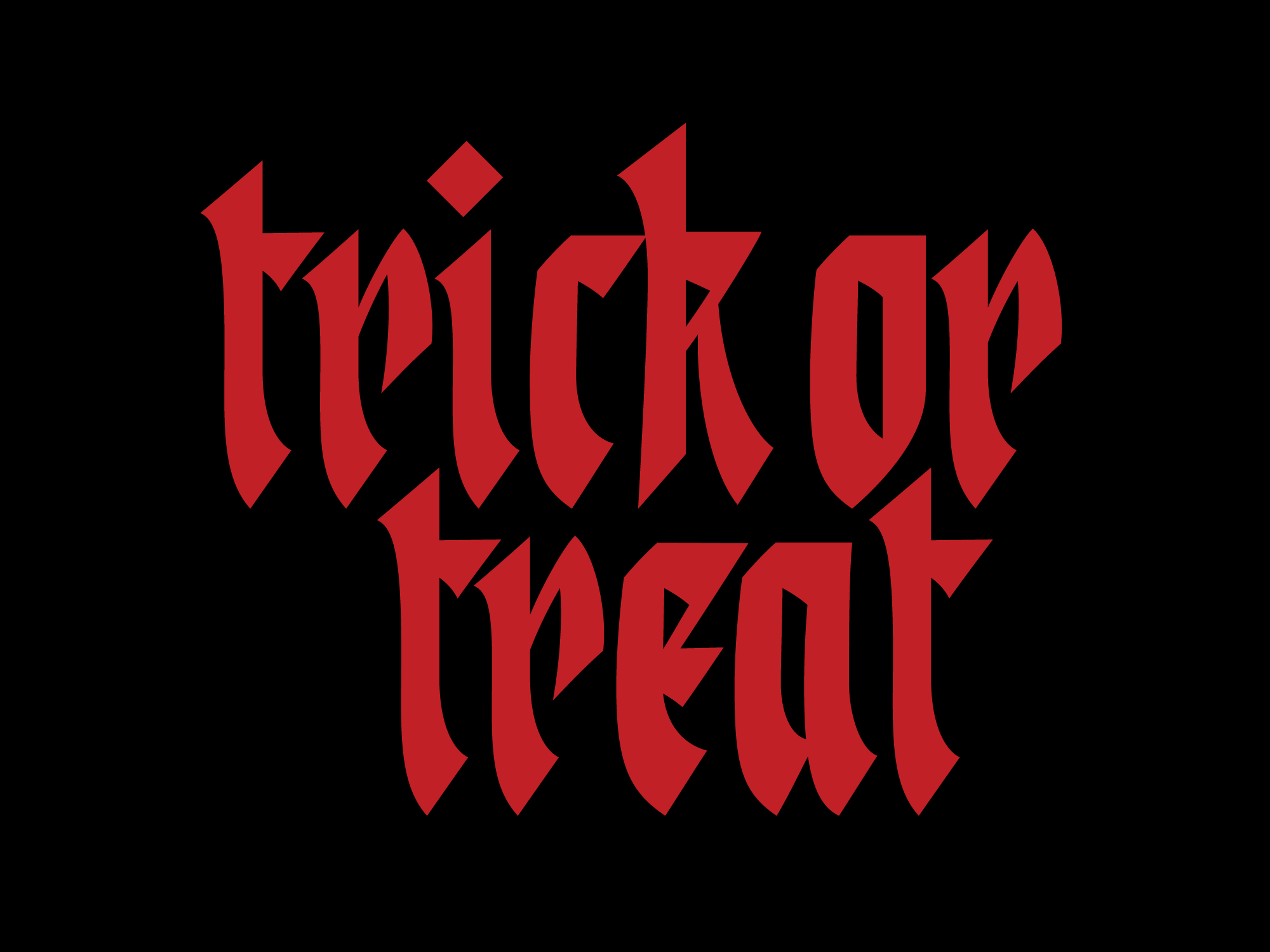 Example of Custom Halloween Lettering