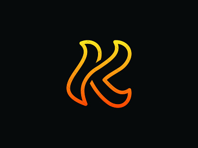 Letter K Flame Logo branding digital art fire flame graphic design icon identity letter k fire logo letter k flame logo letter k logo letter mark logo logo design logo designer logos minimalist monogram sidi typography vector