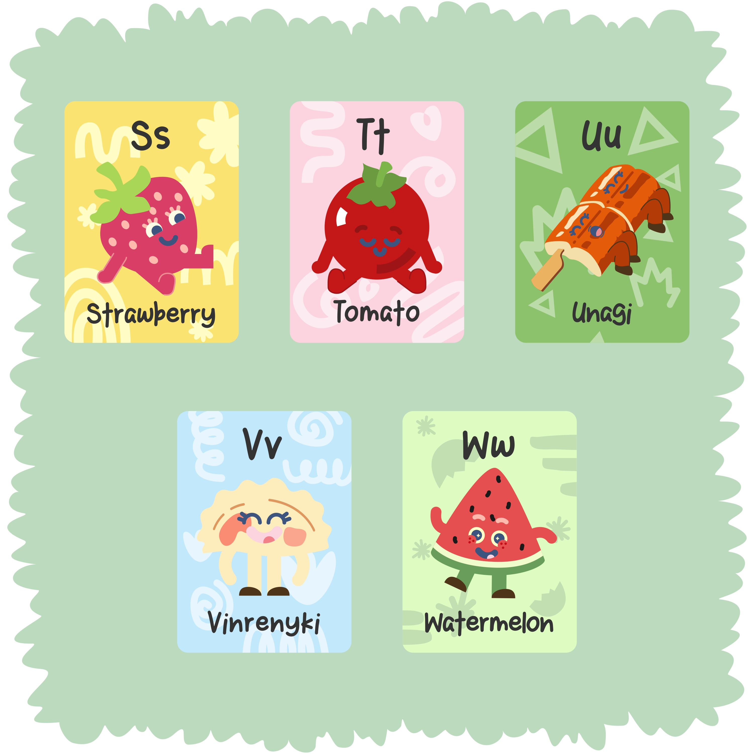 Alphabet Flashcard graphic design vector