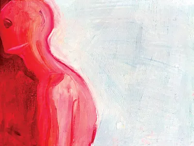 2 из триптиха без названия 2024г 20*35 картон, масло