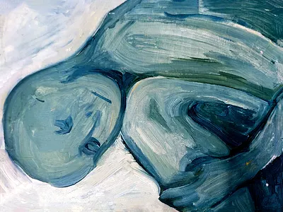 3 из цикла без названия 2024г 20*30 см, картон, масло