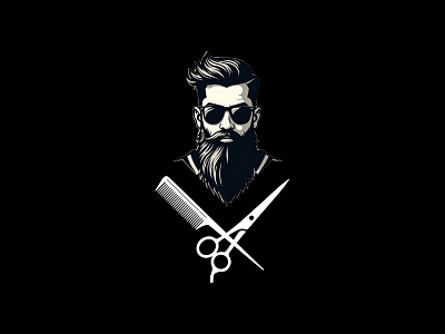 barber logo design and hair salon Logo & for merch or brand barber logo barber logo design barbershop custom barber logo design grooming logo hair salon logo hair stylist logo logo minimalist logo modern barber design modern logo professional barber logo vintage barber logo