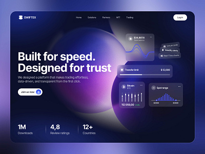 Crypto Trading | Fintech Dashboard | Financial Transparency | UI crypto currency exchange crypto dashboard crypto landing page crypto platform crypto stats crypto trading platform dashboard design defi platform landing page design modern design payment platform product design trading landing page ui ux wealth management web design web interface design web responsive design web3 website design