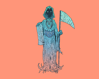 Deal - Inktober day 18 art cartoon character character design death design drawing illustration inktober la muerte reaper