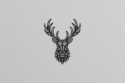 Deer antlers branding deer design graphic design icon illustration leaf logo logo design nature north vector