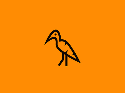 Carrot logo - Bird animal logo bird logo bird logomark branding business logo carrot carrot icon carrot illustration carrot logo carrot logomark creative logo food logo herons icon line art logo logo design minimalist logo sale vector vegetable