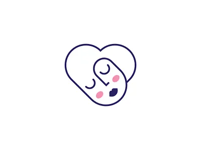 Minimal Heart Girl Logo brand and identity care center cosmetic cute face famine fashion girl head heart logo love minimilist natural nature premade logos queen spa woman