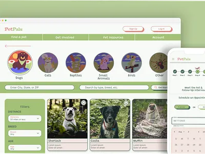 PetPals-Adoption Responsive Design ui