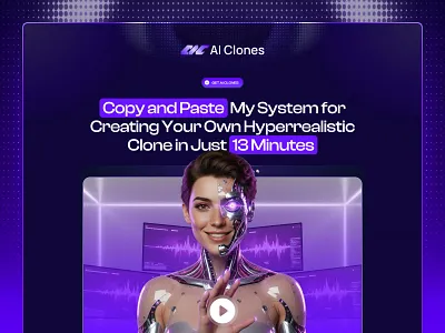 Landing Page Redesign ✦ AI Clones ai artificial intelligence digital product landing page redesign vsl web design