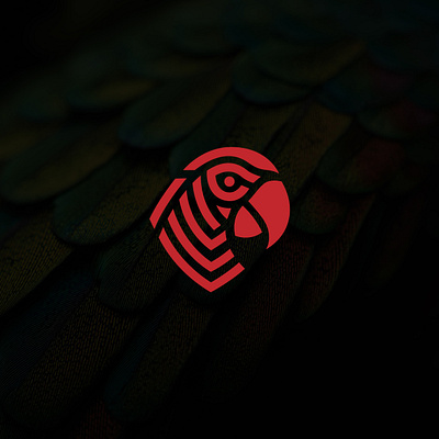 Parrot beauty bird branding bright design feather graphic design hyacinth macaw icon illustration logo logo design minimalist parrot premium red tropical vector
