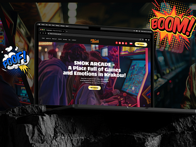 Attractions slot machines website in Krakow - SmokArcade attractions booking branding comics game gaming landing reservation slot machines ui ux webdesign website