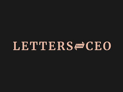 LETTERS From CEO branding design graphic design