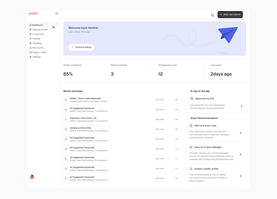 AI Resume builder graphic design illustration logo product design ui