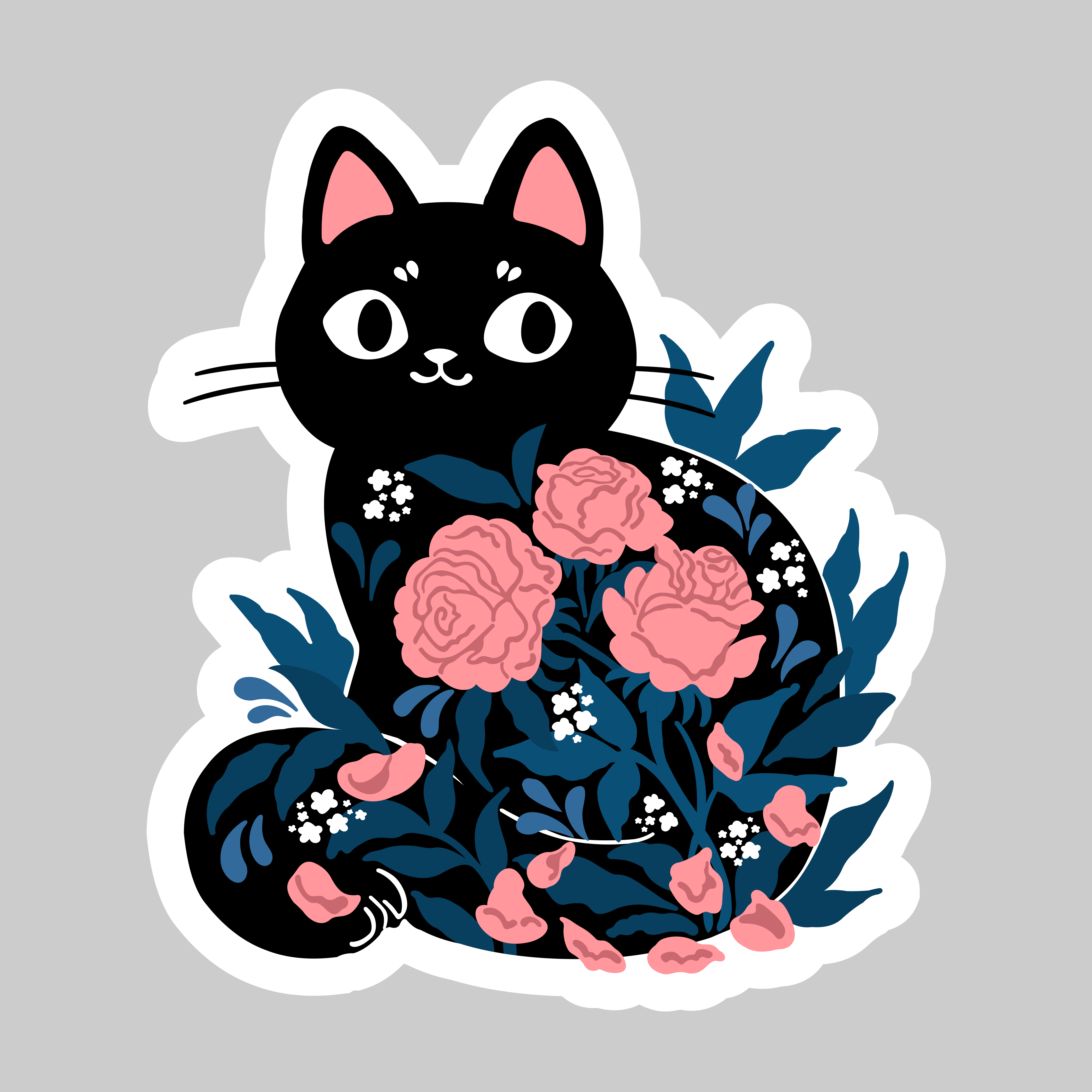 GATA MICHI [VECTOR FREE] DOWNLOAD HERE ! cat design digital art drawing gata illustration
