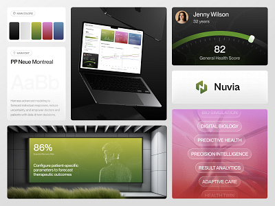 Nuvia Branding — AI Treatment Prediction ai b2b biology branding clean dashboard health healthcare minimal platform design saas ui web design