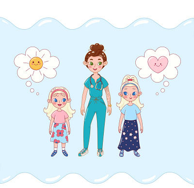 Doodle Illustration & Character for Girly Academy
