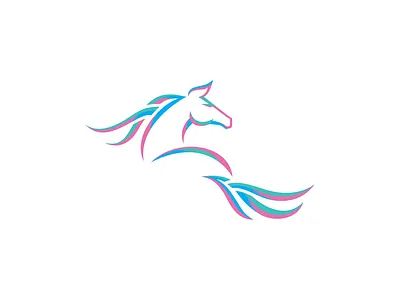 Active Performance Feminine Horse Logo for sale active americana buy competition countryside equestrian equine feminine for sale horse kind logo performance personal premade purchase ready made soft veterinary western