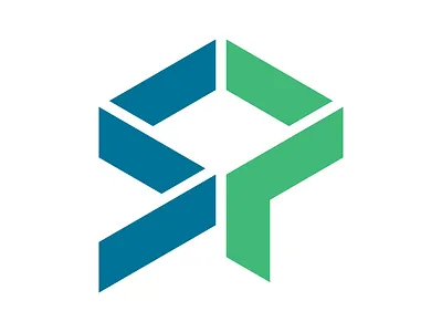 Boxy Geometrical Letter SP Logo for sale boxy builder buy construction courier for sale geometrical letter sp logistics logo packaging personal premade purchase ready made services shipping storage