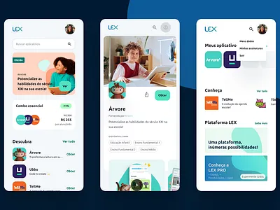 LEX - Education App Store app education mobile ui