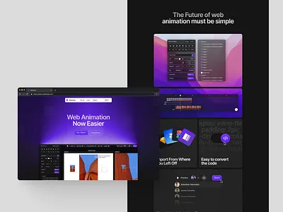 Webease Landing Page Design bento card clean dark framer home page landing landing page modern saas website ui ux web web design web designer webflow website website designer