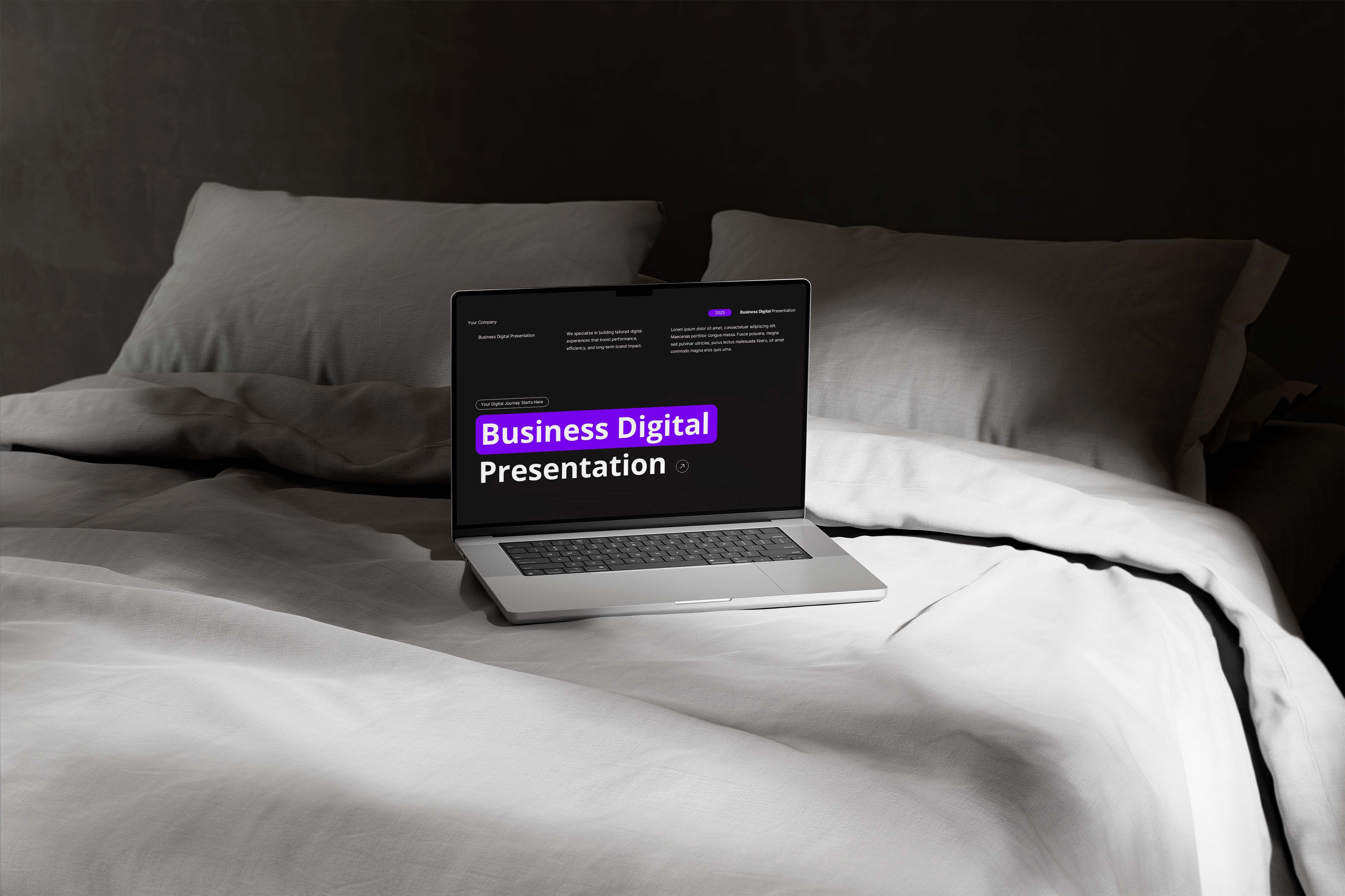 Minimalist Business Digital Presentation Pitch Deck Template brand