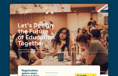 LDH - Design Course Landing Page Layout design flat logo minimal ui webdesign
