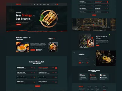 Grill, Bar & Restaurant Template app graphic design sushi template theme uiux website
