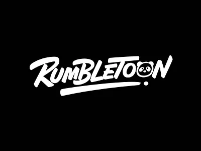 Hand Drawn Logotype - Rumbletoon brand identity creative design graphic design hand drawn hand lettering handlettering illustration lettering logo logo design logotype media logo minimal logo typography vector illustration